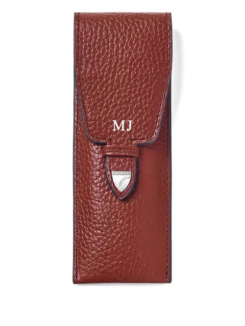 Aspinal Of London textured flap pen case (16cm x 3.8cm)