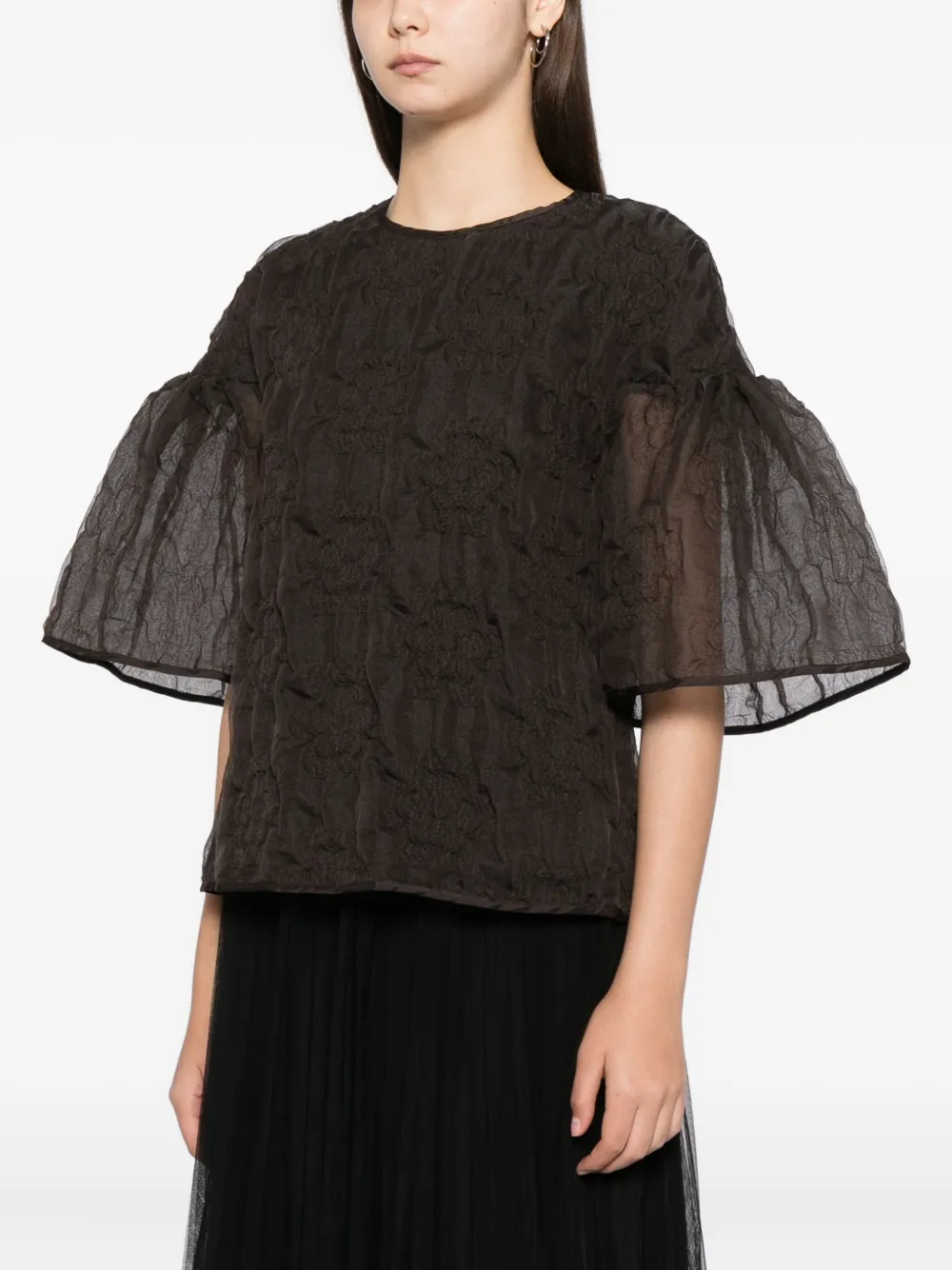  Cecilie Bahnsen Bryndis Top - Brown 