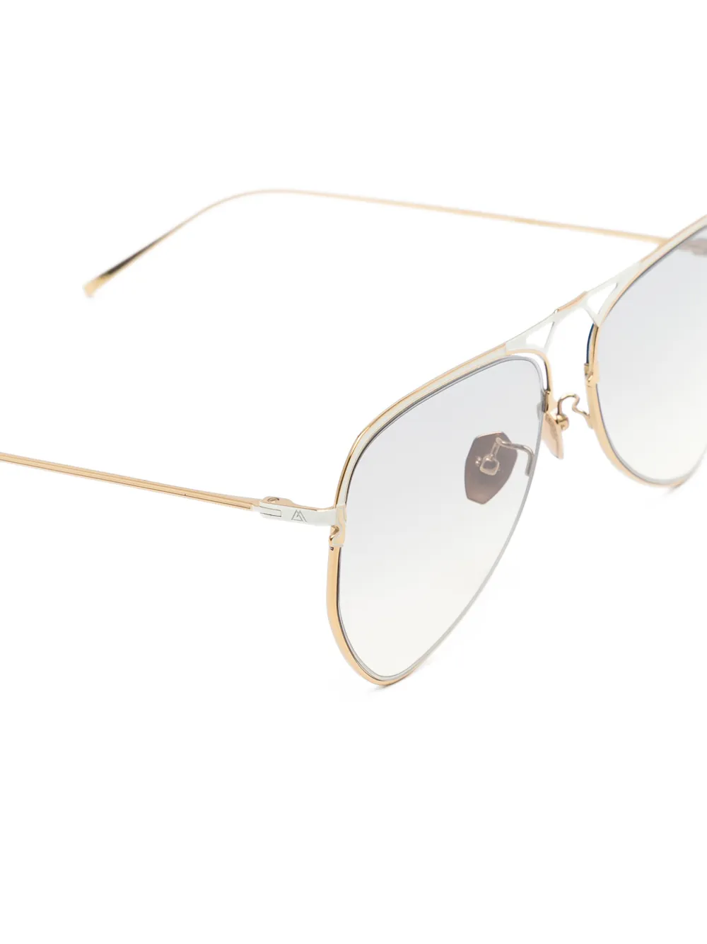  Myth Roman Pilot-frame Sunglasses - Gold 