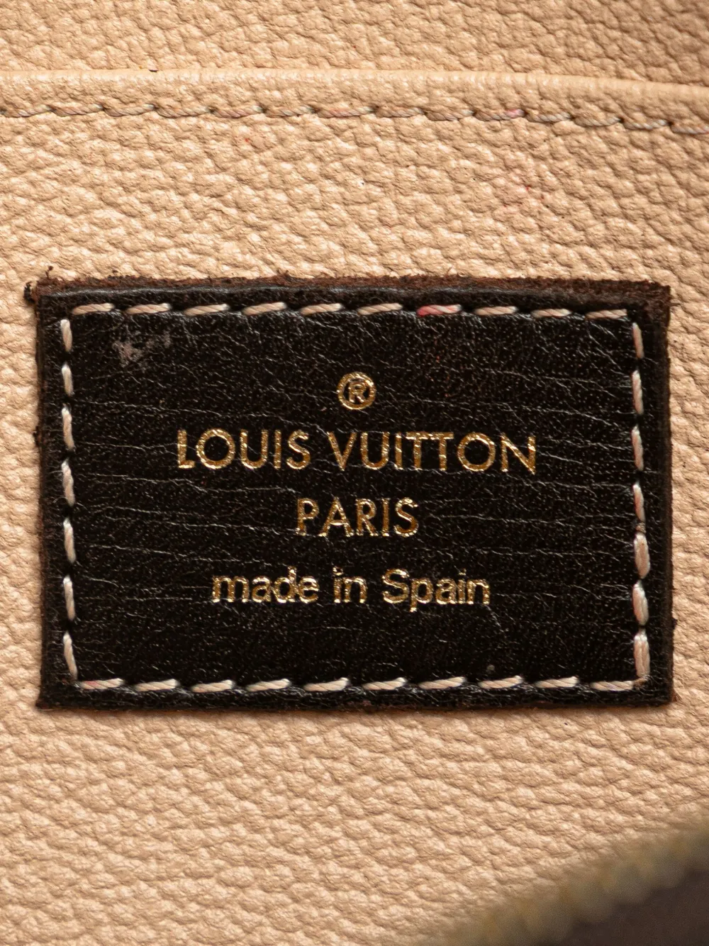 Pre-owned Louis Vuitton 2012 Monogram Mini Lin Cosmetic Pouch In Brown