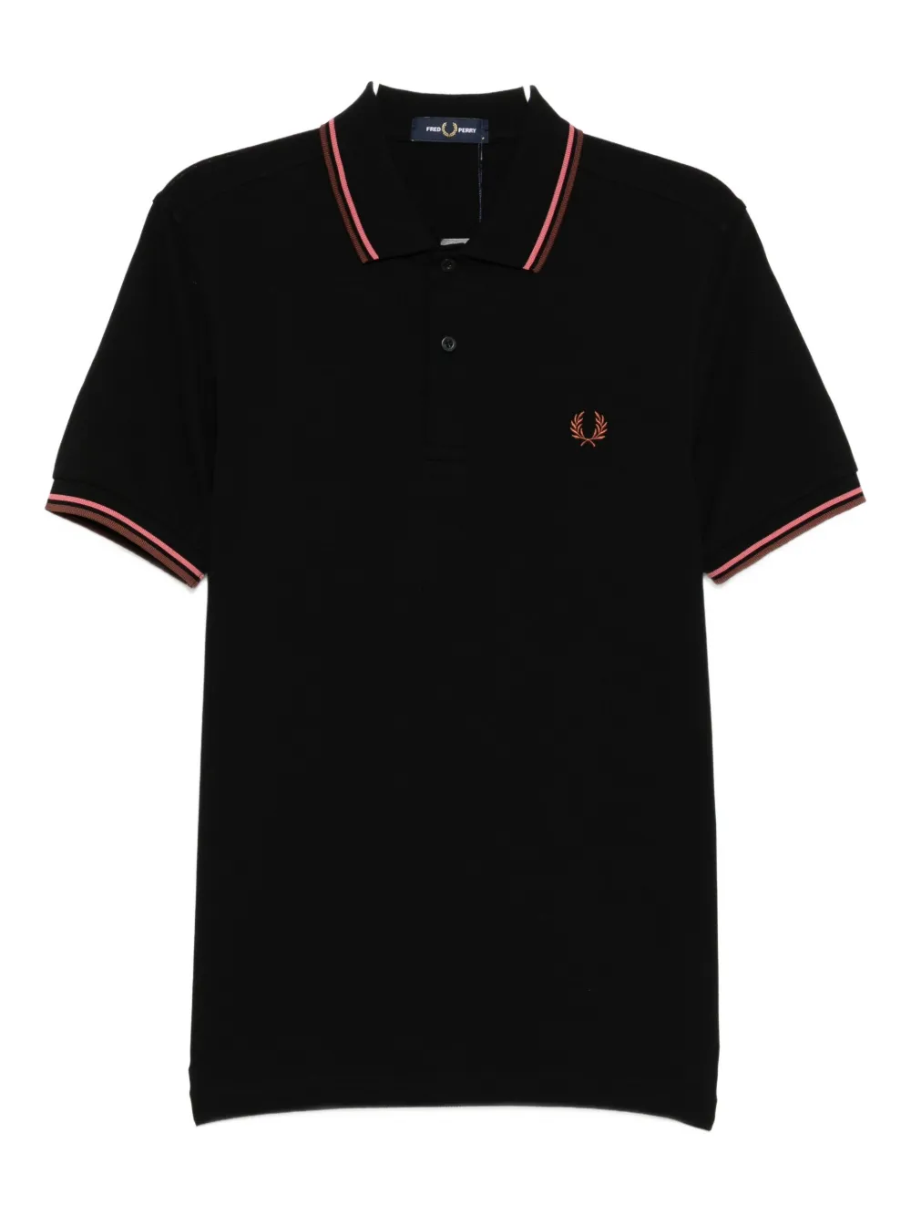 Fred Perry Logo-embroidered Polo Shirt In Black