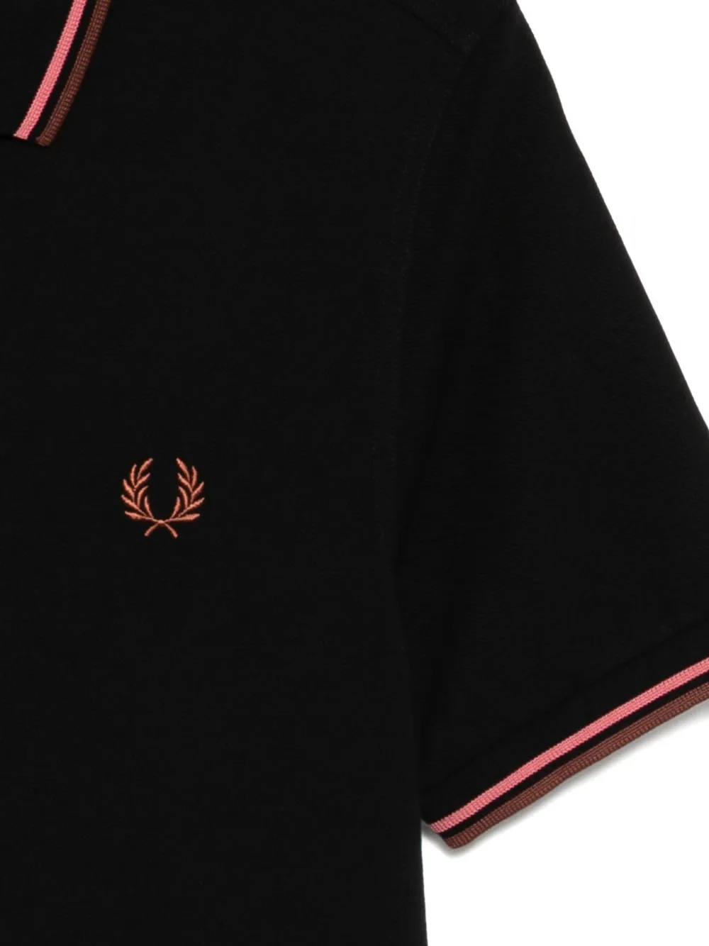Fred Perry Logo-embroidered Polo Shirt In Black