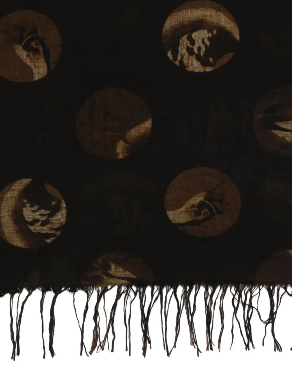 Uma Wang Distressed-detail Scarf In Black