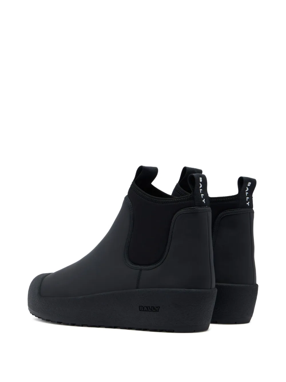 Bally Leren curling laarzen Zwart