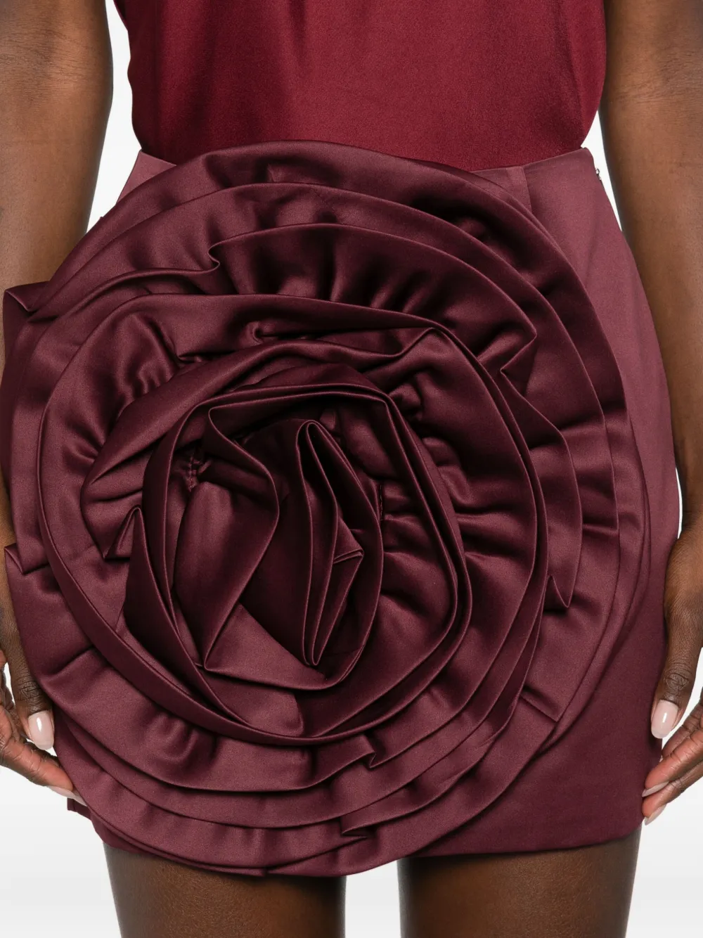 ROTATE BIRGER CHRISTENSEN Mini-rok verfraaid met bloemen Paars