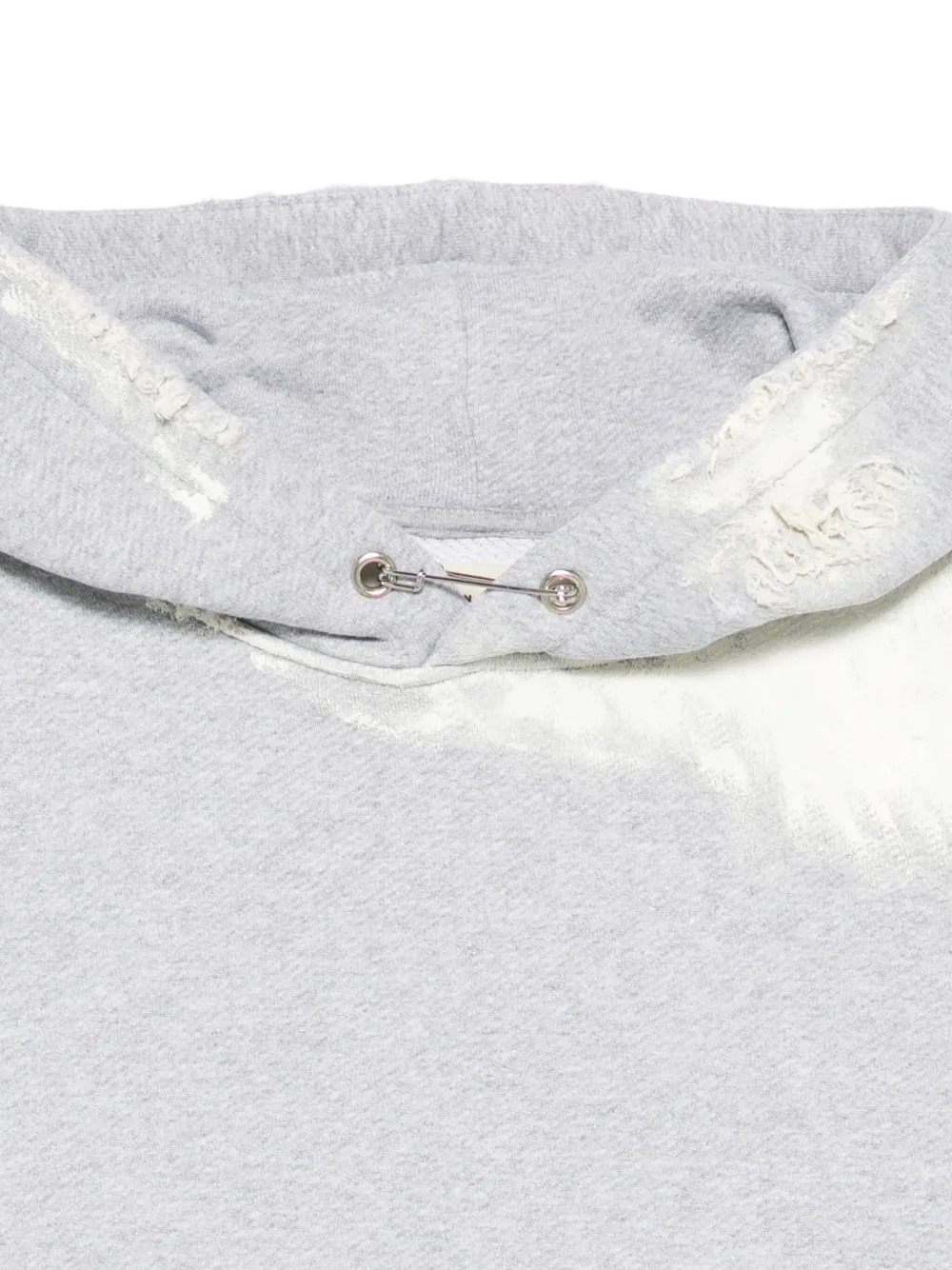 STAY HUMAN ON EARTH Hoodie met gerafeld effect Grijs