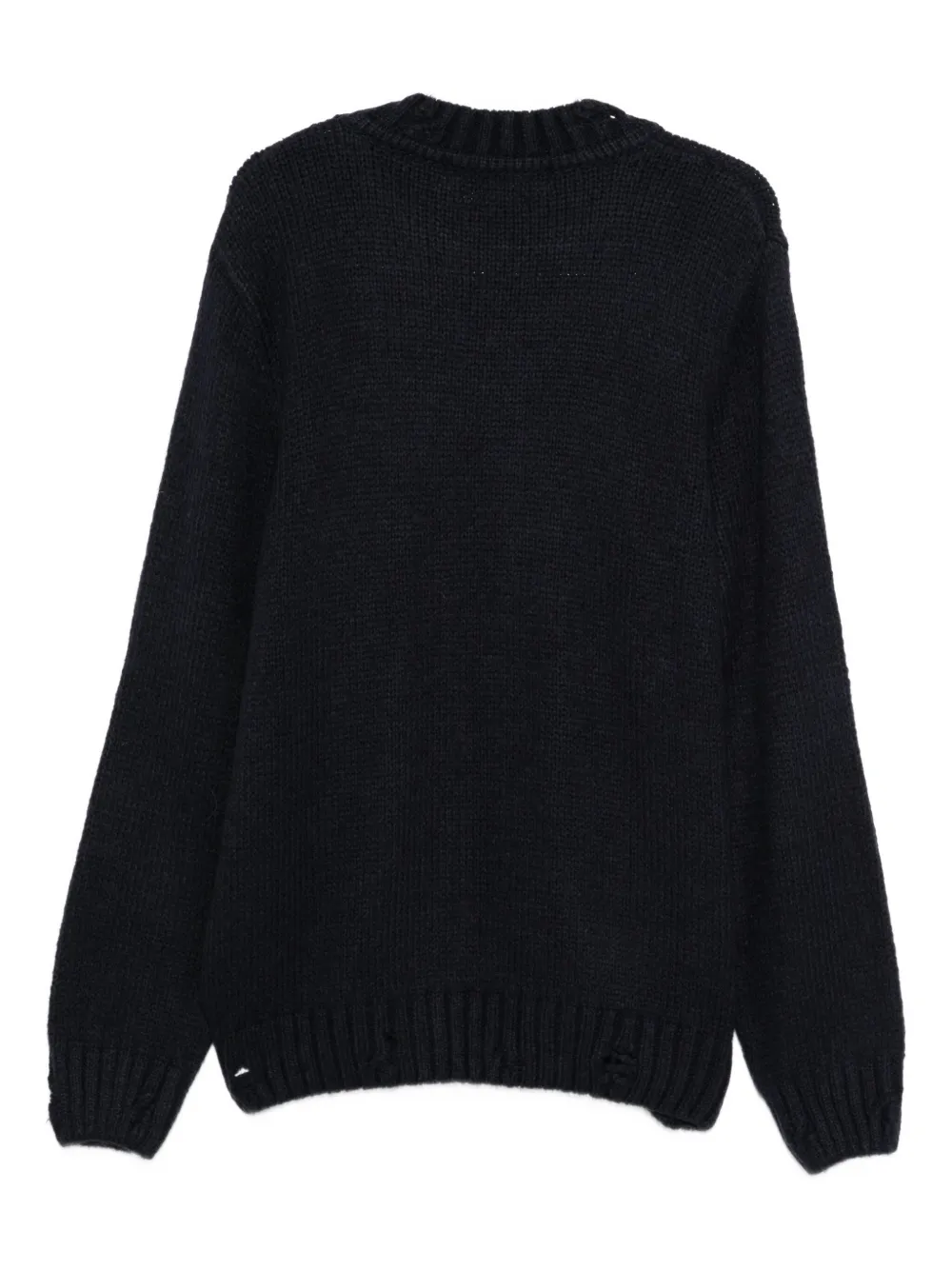 STAY HUMAN ON EARTH crew neck sweater - Blauw