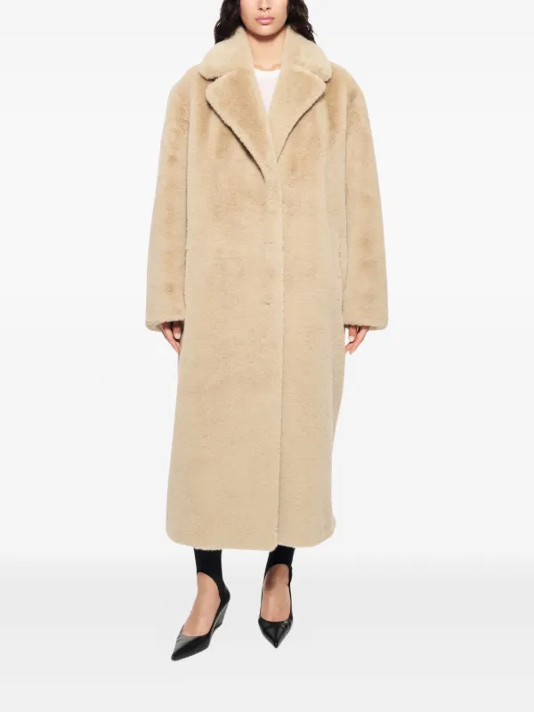 STAND STUDIO Mantel Aus Faux Fur Nude FARFETCH AT