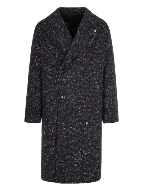 L.B.M. 1911 double-breasted herringbone coat