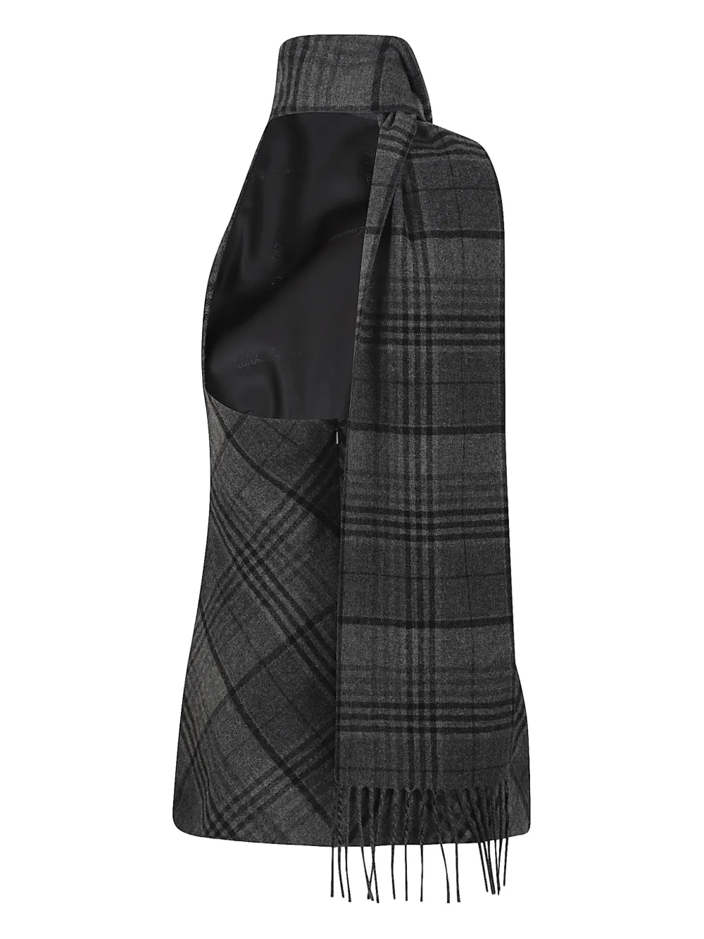 Polo Ralph Lauren plaid fringed scarf - Grijs
