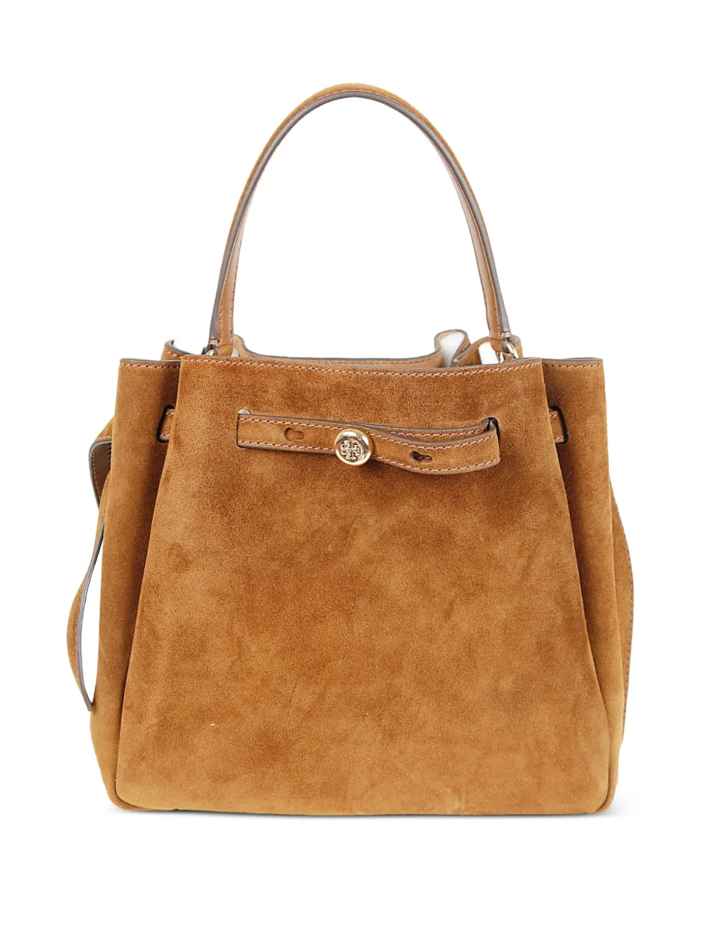 Tory Burch Romy Suede Bucket Bag In Brown