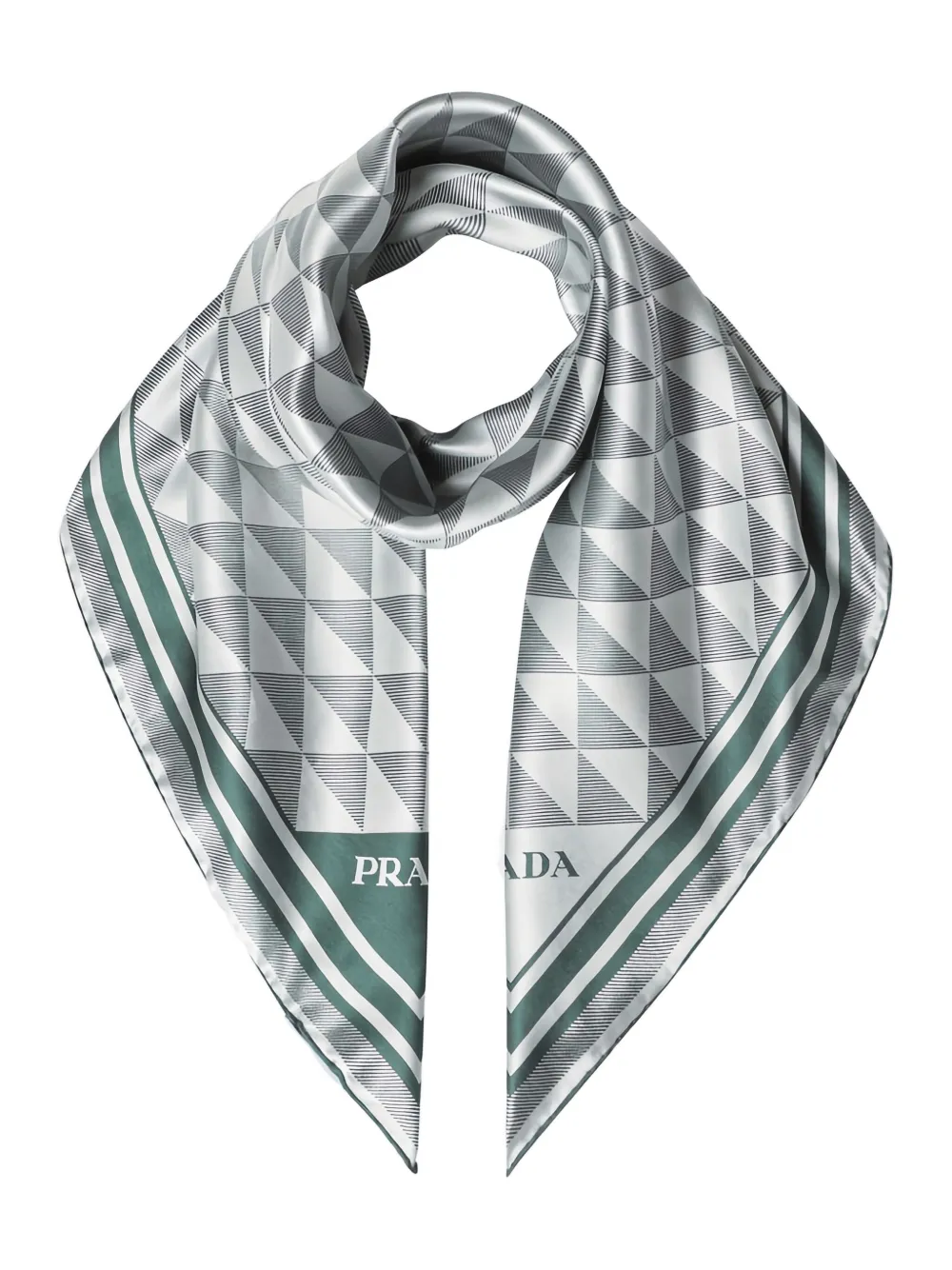 Prada geometric scarf - Grijs
