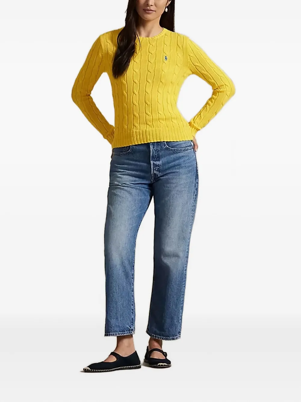 Polo Ralph Lauren Kabelgebreide trui Geel