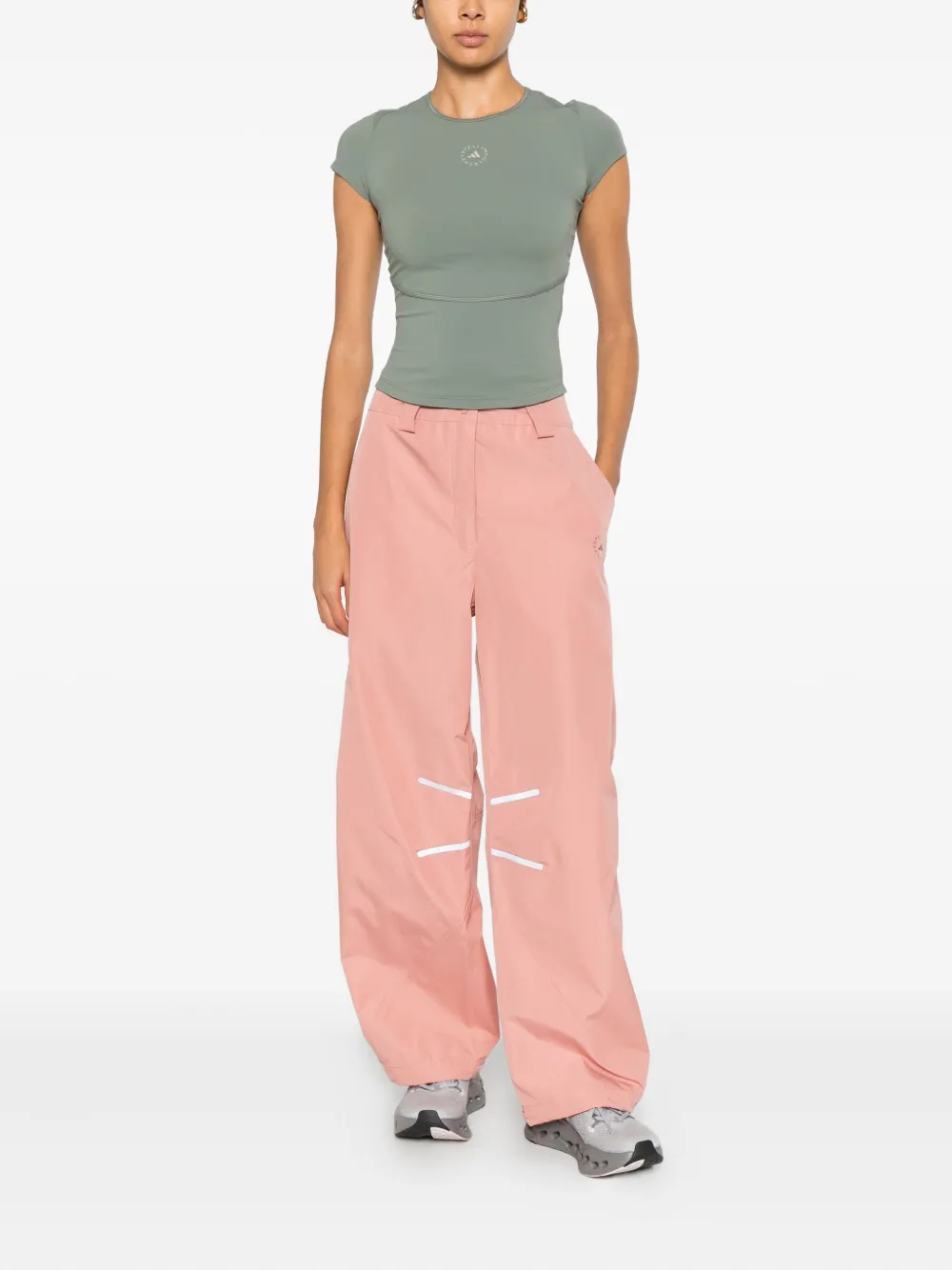 adidas by Stella McCartney Top met ronde hals Groen