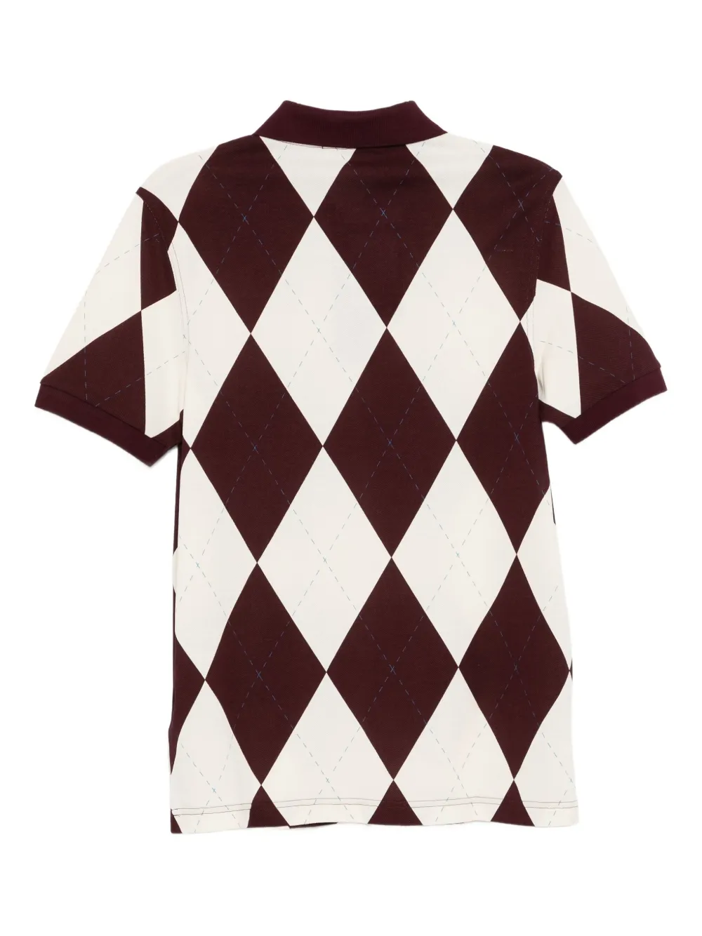 Fred Perry Poloshirt met argyle-ruit - Rood