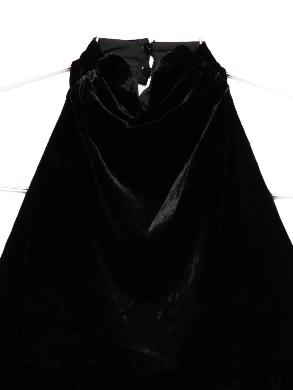 Raquel Diniz Halterneck Velvet Midi Dress In Black