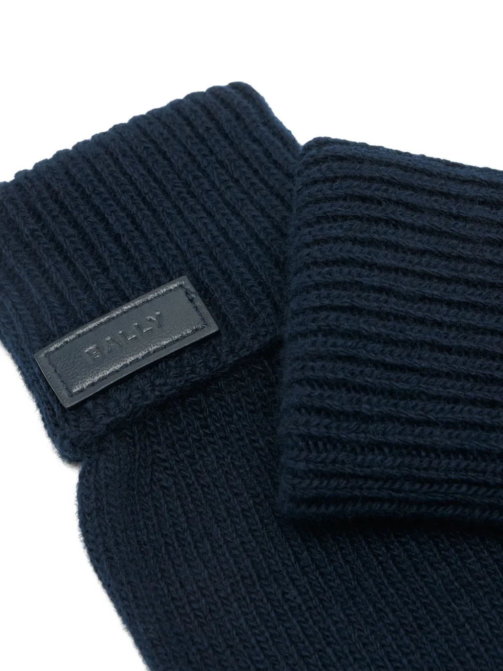 Bally Handschoenen met logopatch - Blauw