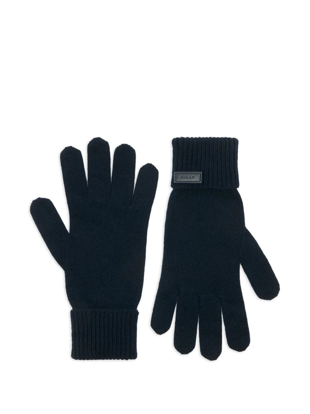 Bally logo-patch gloves | Blue | Image 1