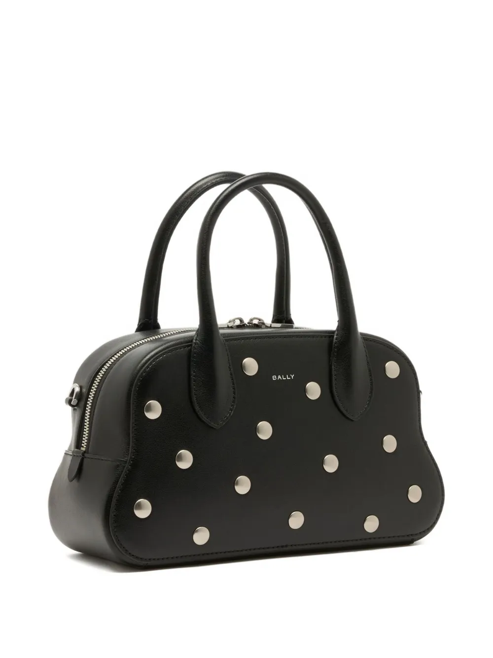 Bally Unda leren tas met handvat Zwart