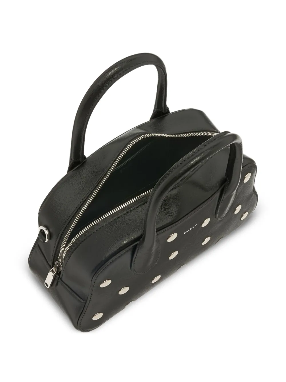 Bally Unda leren tas met handvat Zwart