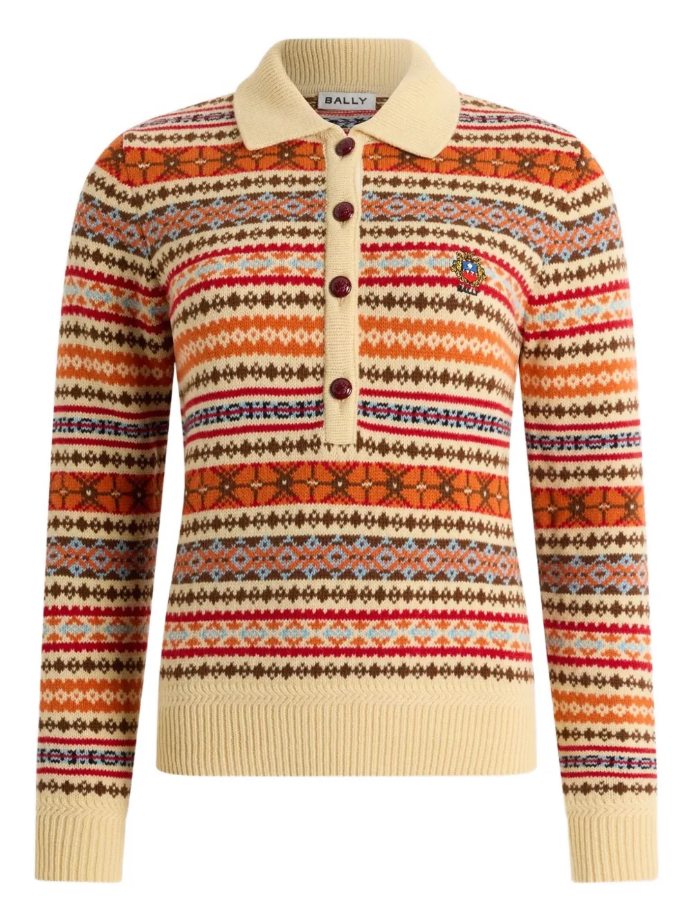 Bally Polo con ricamo - Toni neutri