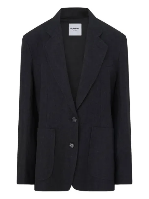 La Piscine single-breasted linen blazer