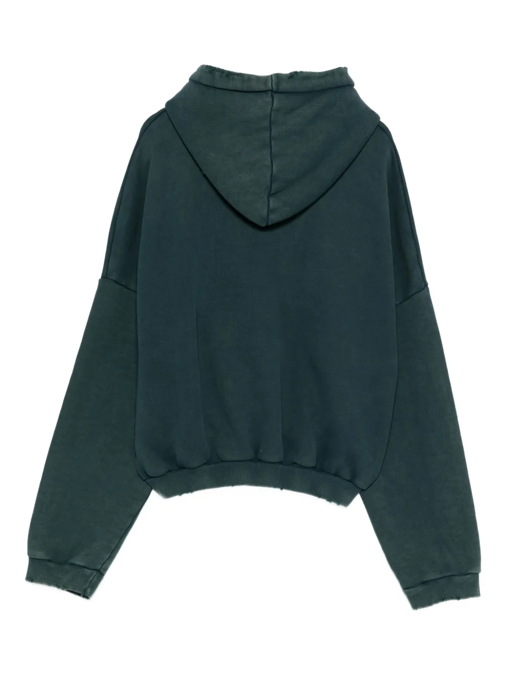 Stay Human On Earth Safety Pin-detail Hoodie In Green