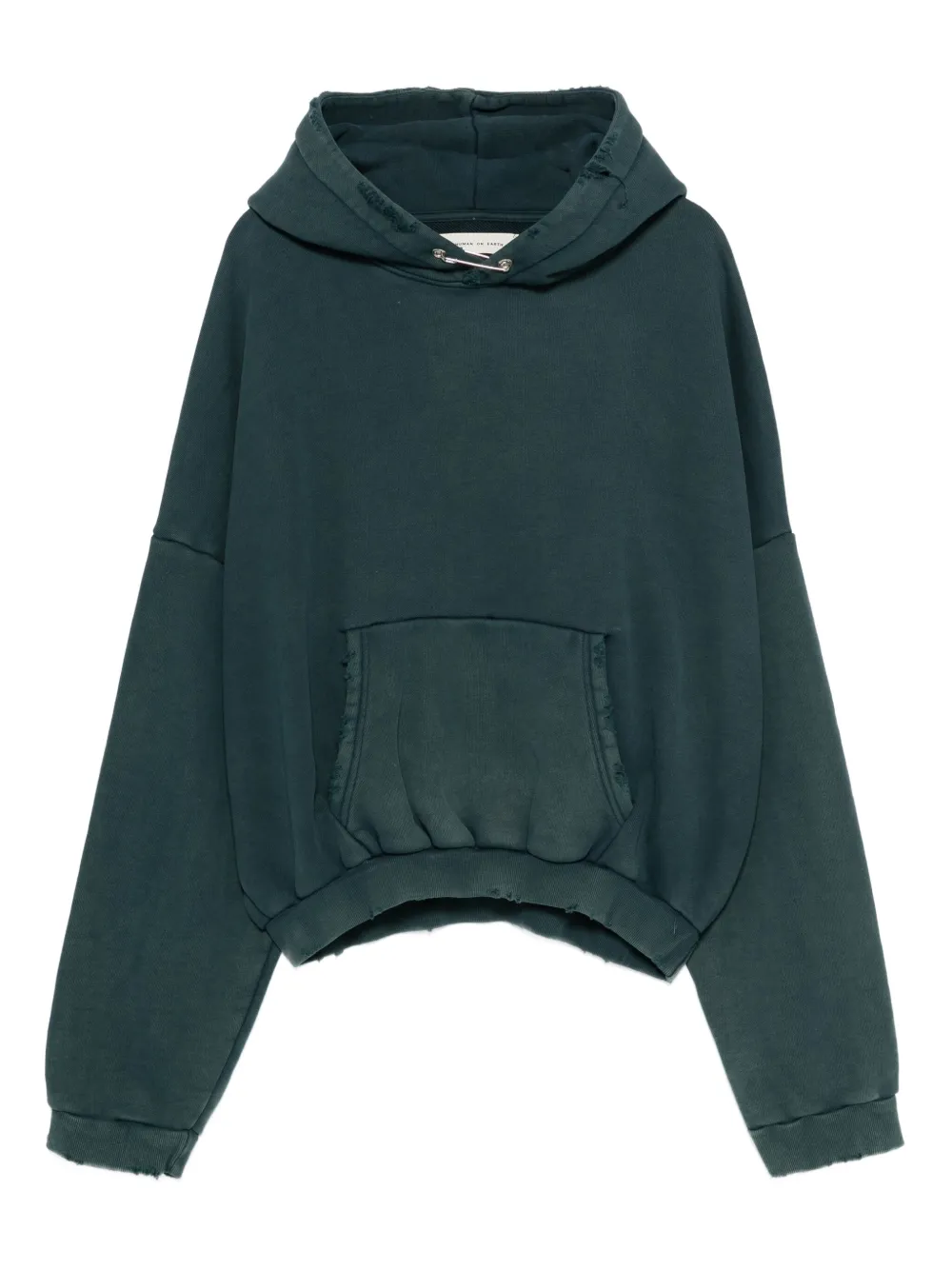 STAY HUMAN ON EARTH セーフティピン パーカー - グリーン STAY HUMAN ON EARTH セーフティピン パーカー - グリーン