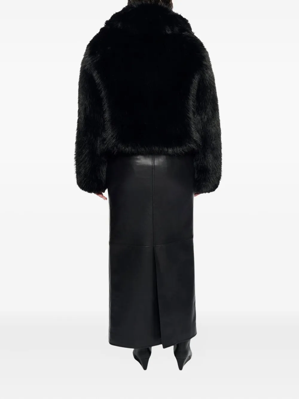 Stand Studio Faux-fur Jacket In Black