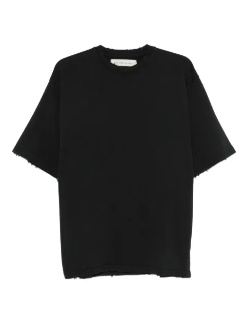 STAY HUMAN ON EARTH playera con bordes deshilachados
