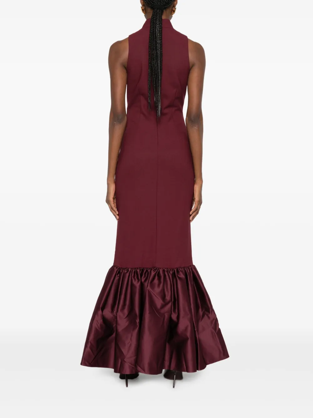 ROTATE BIRGER CHRISTENSEN Maxi-jurk met ruches Rood