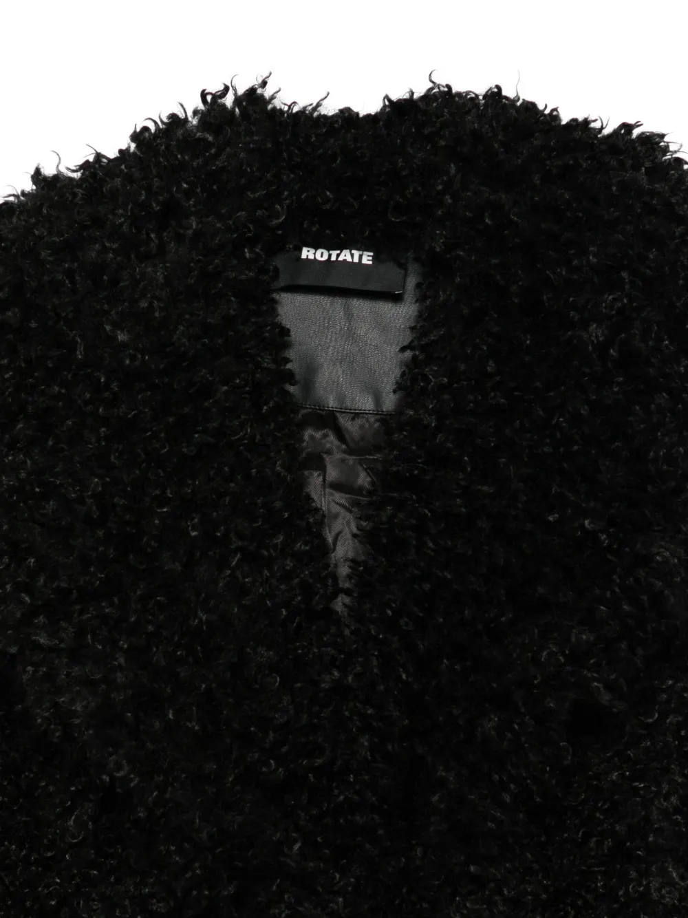 ROTATE BIRGER CHRISTENSEN Jas van imitatiebont Zwart