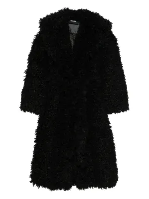 Yves Salomon faux-fur wool-blend Coat | Black | FARFETCH