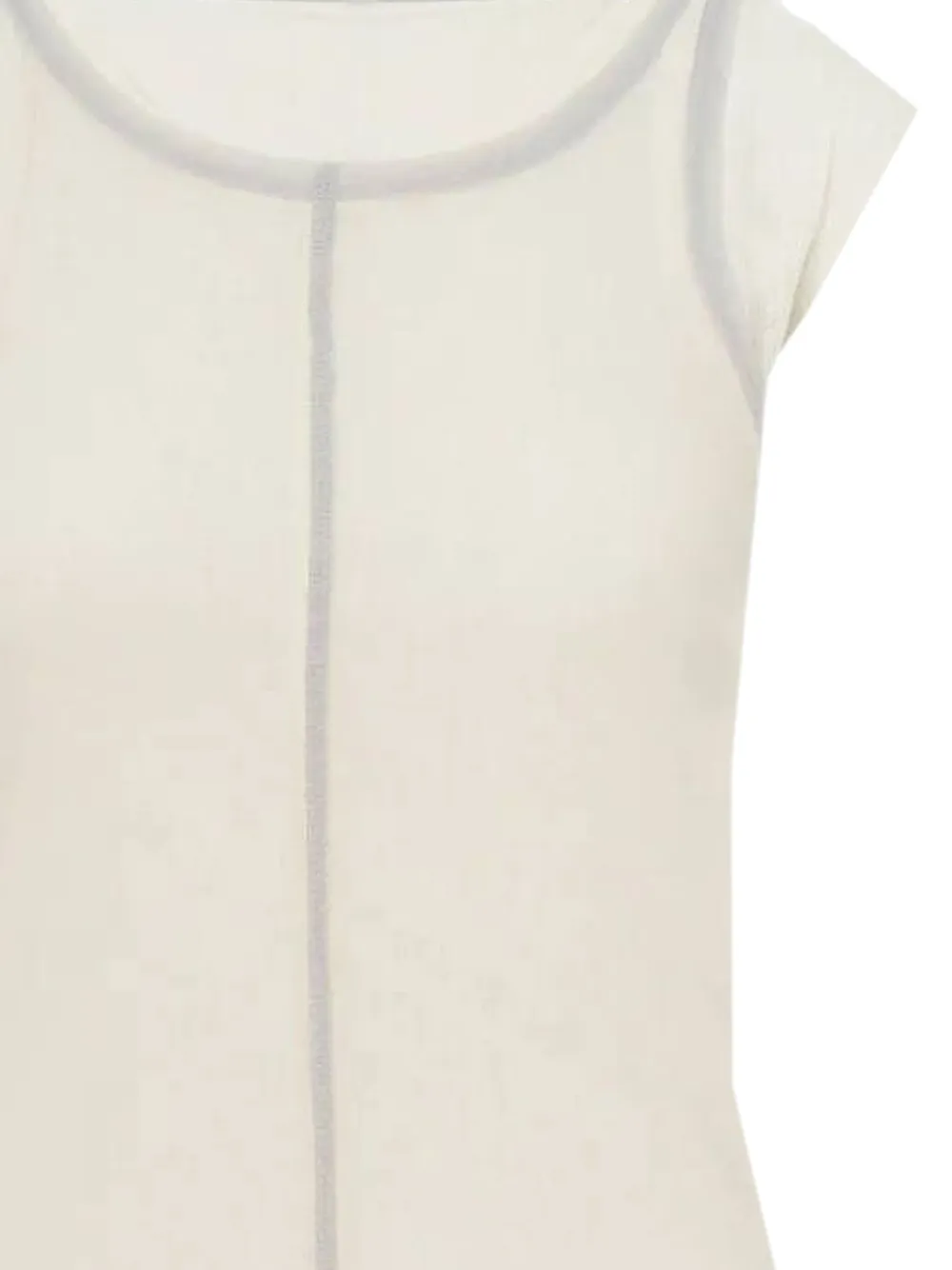 La Piscine Seam-detail T-shirt In White