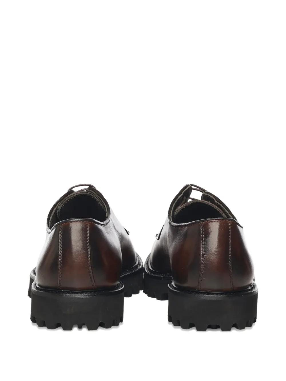 Giuliano Galiano Leren derby schoenen Bruin