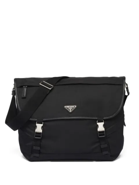 Prada triangle-logo buckle messenger bag