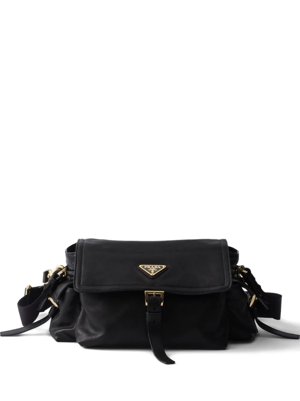 Prada Explore レザーショルダーバッグ M - ブラック Prada Explore レザーショルダーバッグ M - ブラック