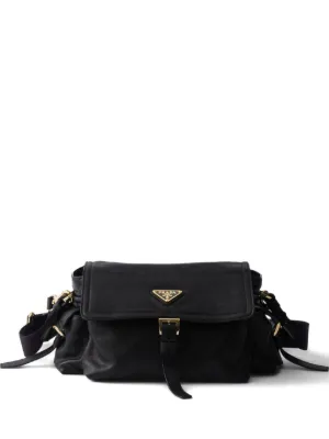 Prada サフィアーノレザー キーホルダー | ブラック | FARFETCH JP
