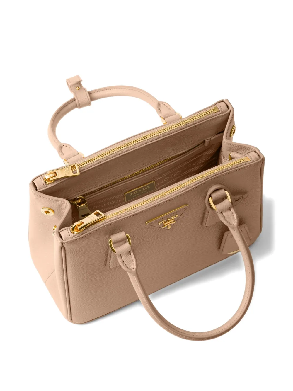 Prada Galleria Saffiano leren shopper Beige