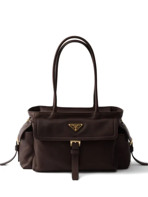 Prada medium explore leather tote bag