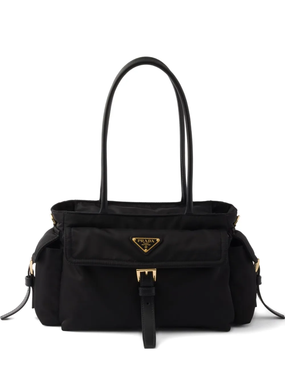 Prada tote Explore con logo triangular mediana | negro | Image 1