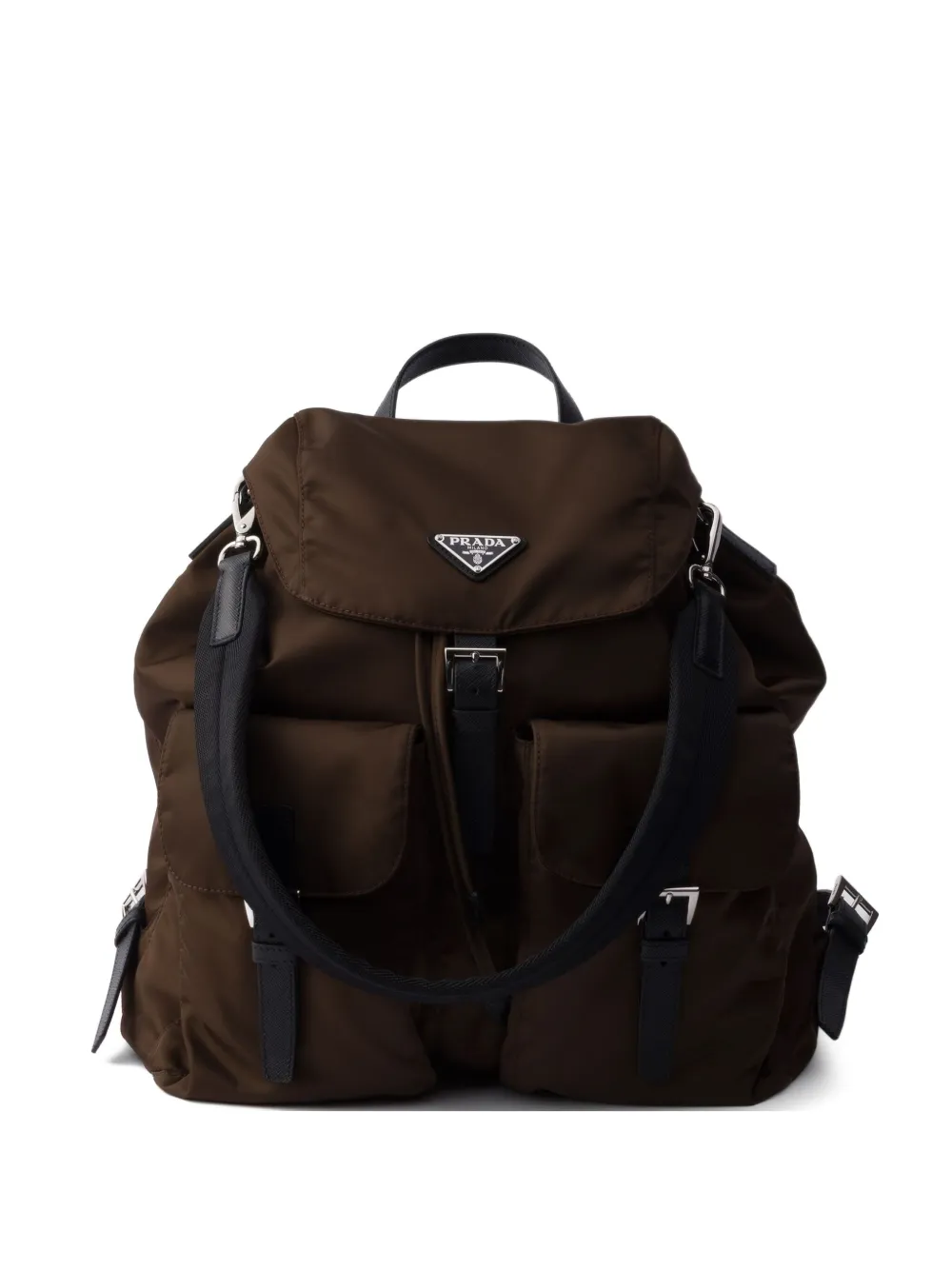 Prada sac à dos à poche devant | marron | Image 1