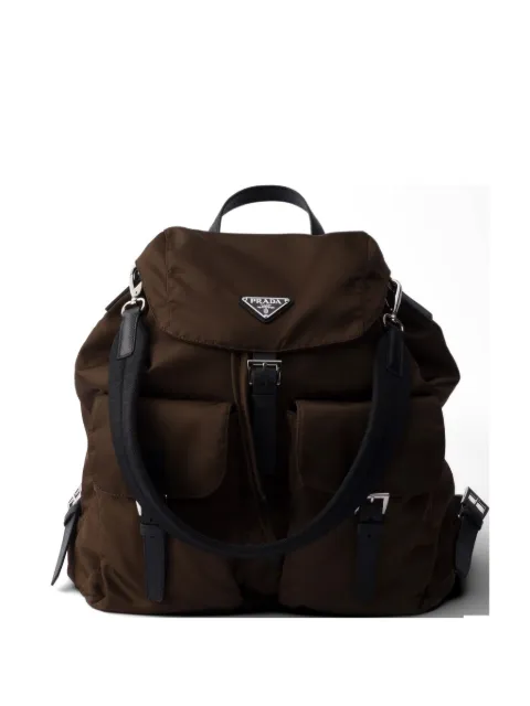 Prada mochila con bolsillo en la parte delantera