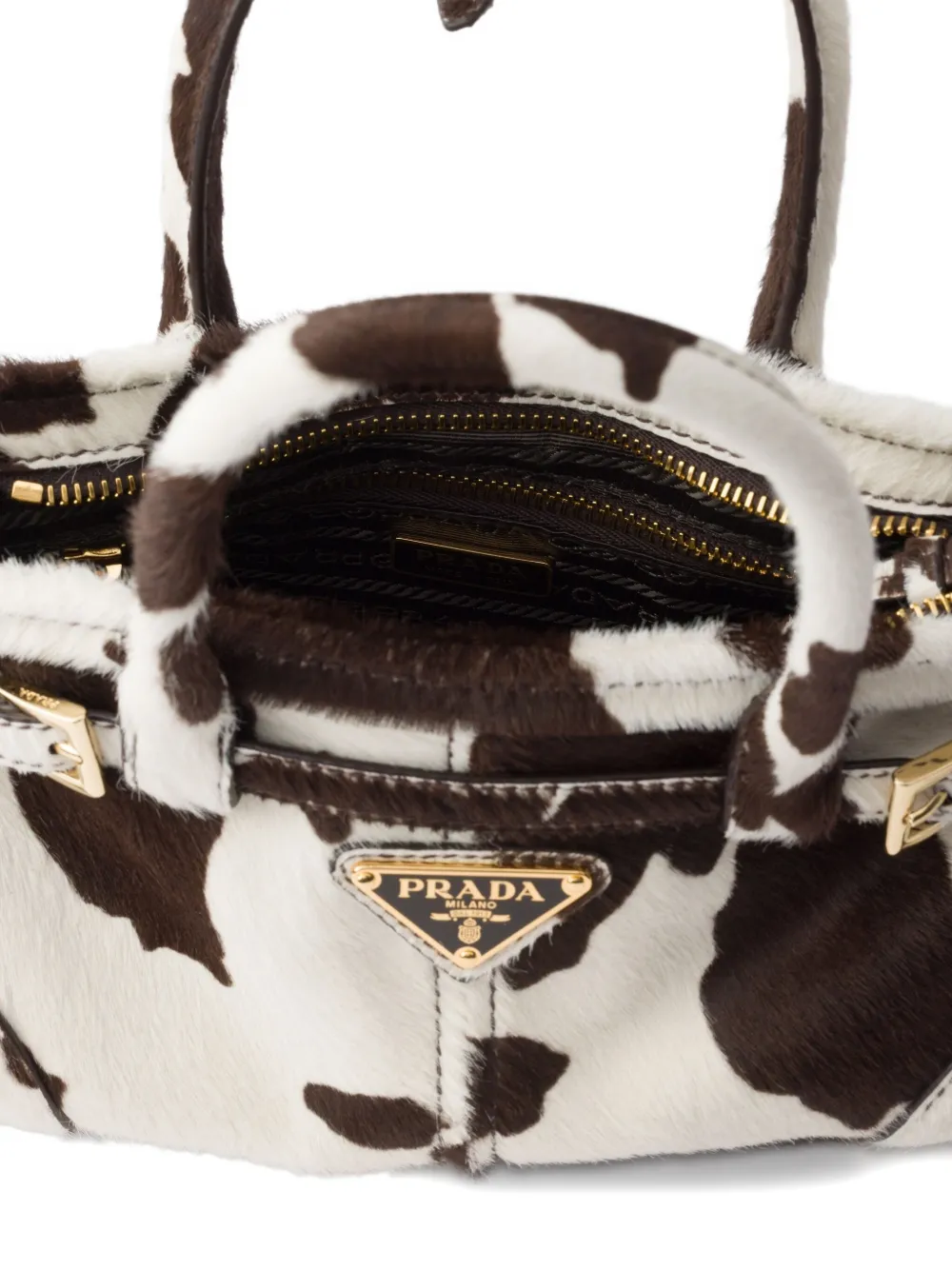 Prada Bonnie leren mini-tas Wit