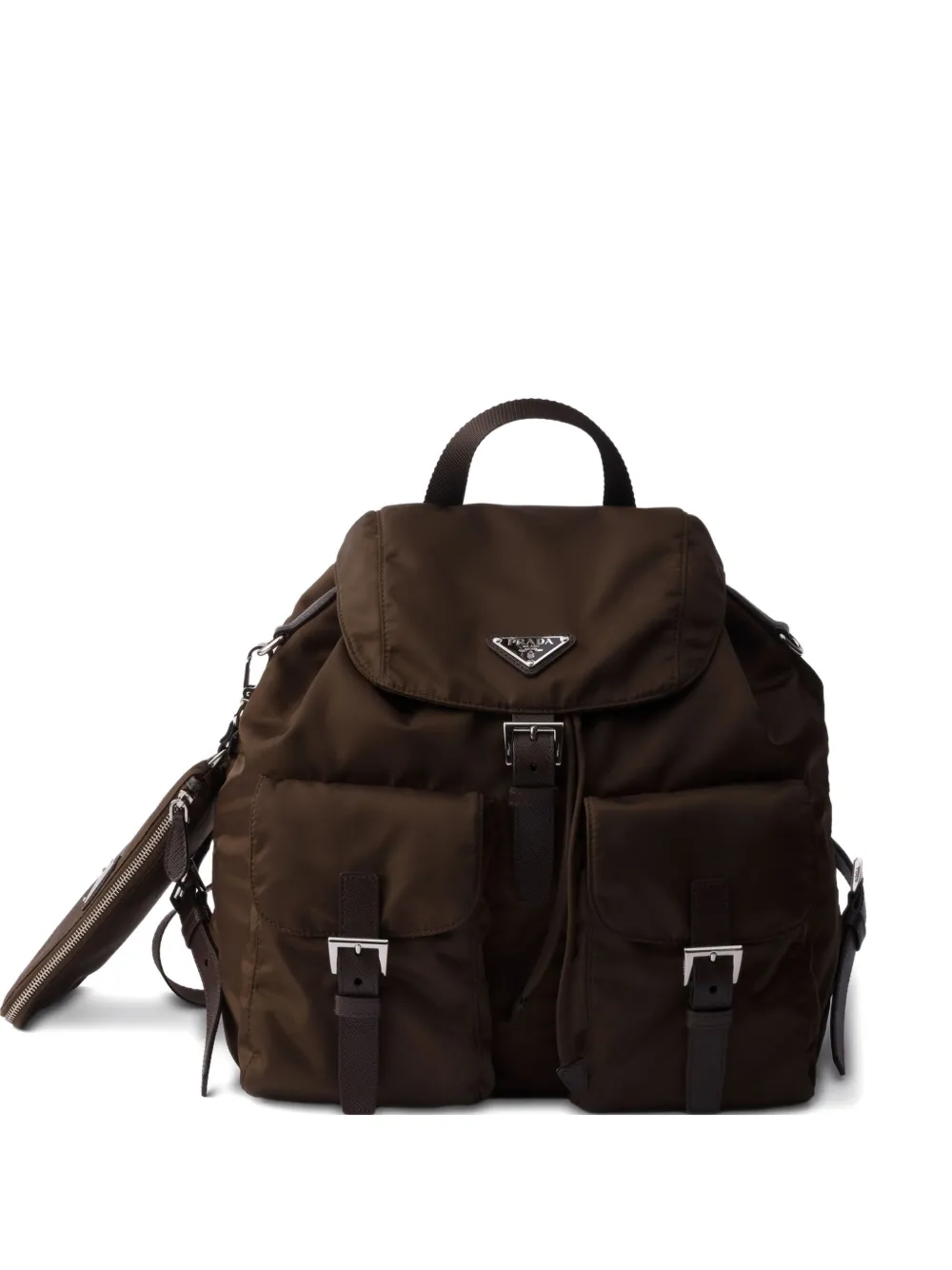 Prada Medium Front-pockets Backpack In Brown