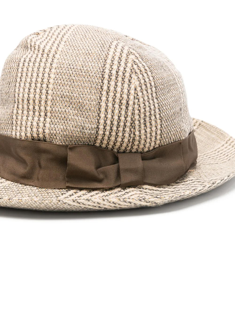 Pre-owned Giorgio Armani 1990s Ribbon Hat In Neutral