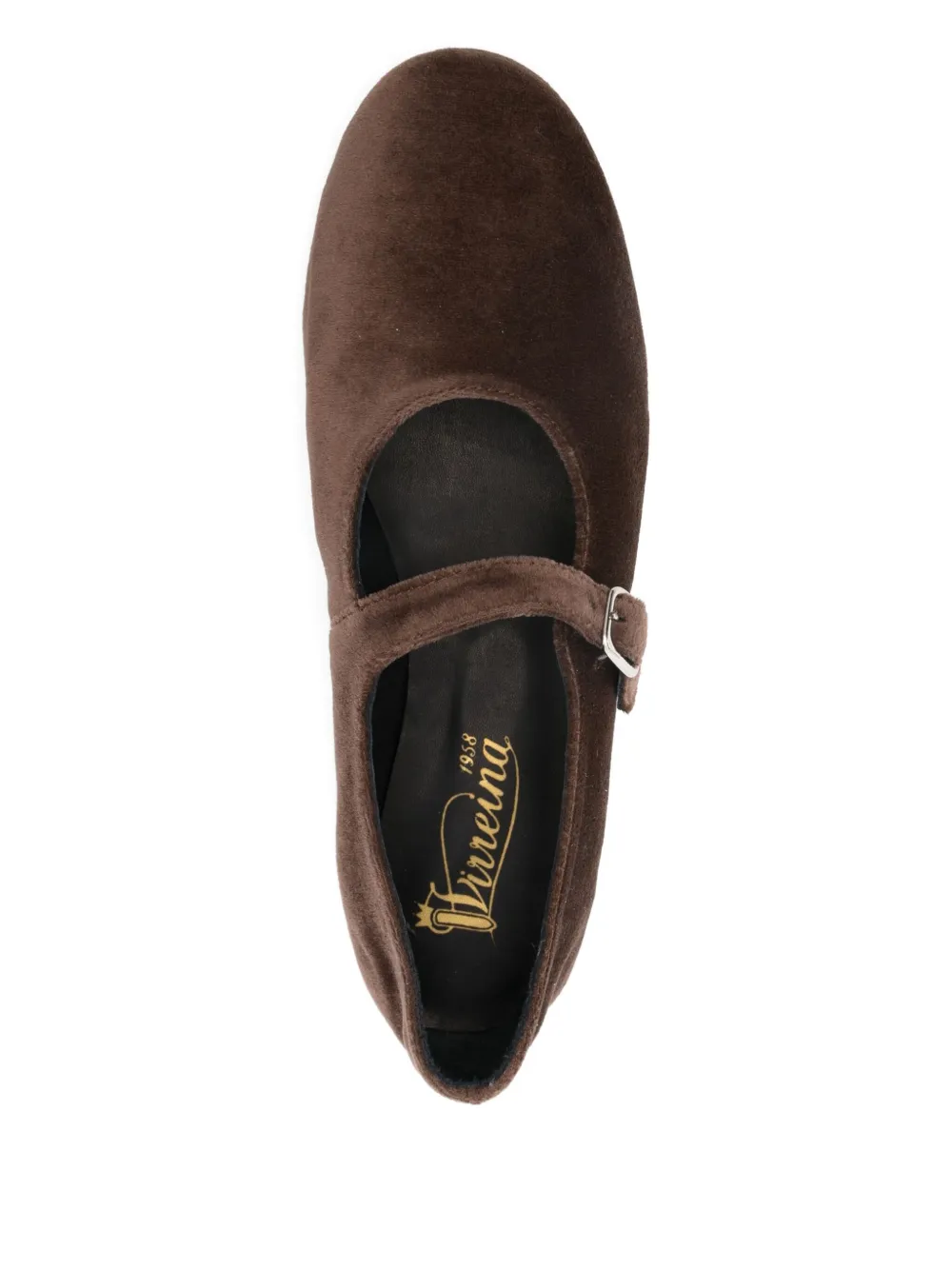 Virreina Strap Ballet Flats In Brown