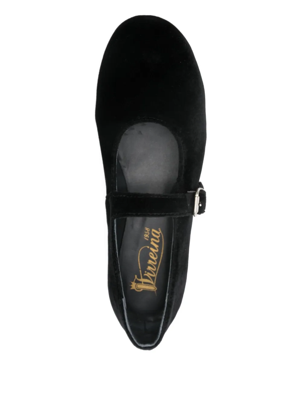 Virreina Strap Ballet Flats In Black