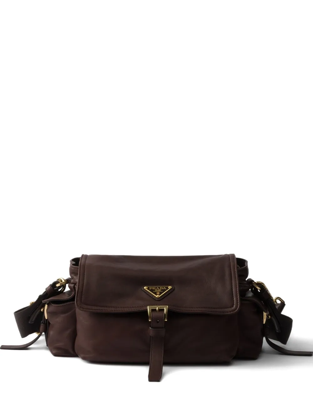 Prada Explore レザーショルダーバッグ M - ブラウン Prada Explore レザーショルダーバッグ M - ブラウン