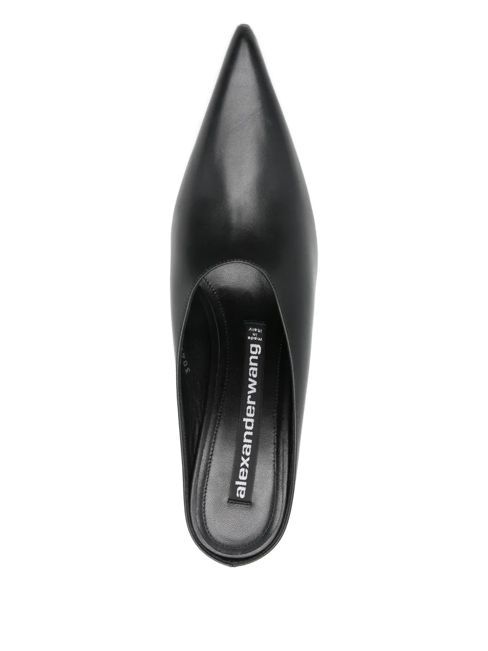 Alexander Wang Boomerang 105mm Wedge Mule Shoes In Black
